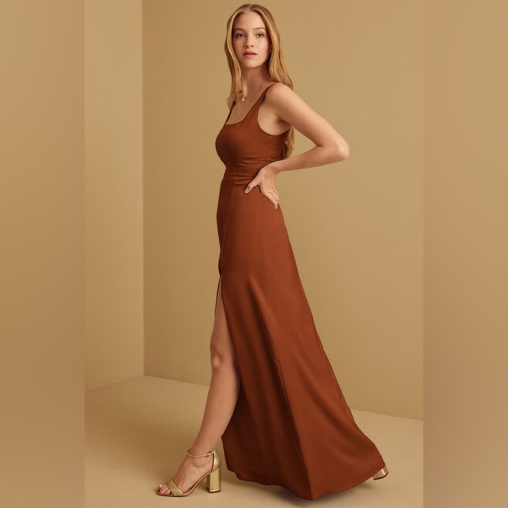 Elegant Brown Maxi Dress